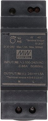 Furnizim energjie Mean Well HDR-30-24, 30W, 24V DC, gri