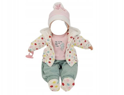 Set veshje për kukulla Adar 567849, për kukulla 45 cm, bardh e gjelbër
