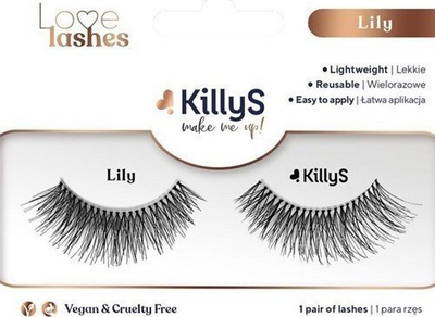 Qerpikë fallco KillyS Love Lashes Lily, në shirit, të zinj