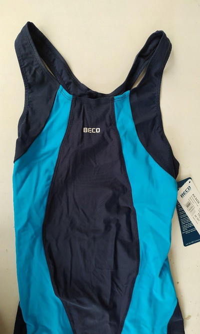 Rrobë banje njëpjesëshe gocash Beco 6158, poliamid elastan, masa 176, blu e errët me turkeze