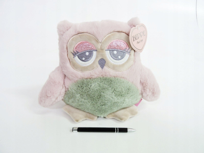 Lodër pellush Beppe Owl Abby, 23cm, rozë mint
