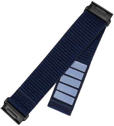 Rrip ore FIXED Nylon Strap për Garmin QuickFit 22mm, najlon i endur, mbyllje me velcro, blu e errët