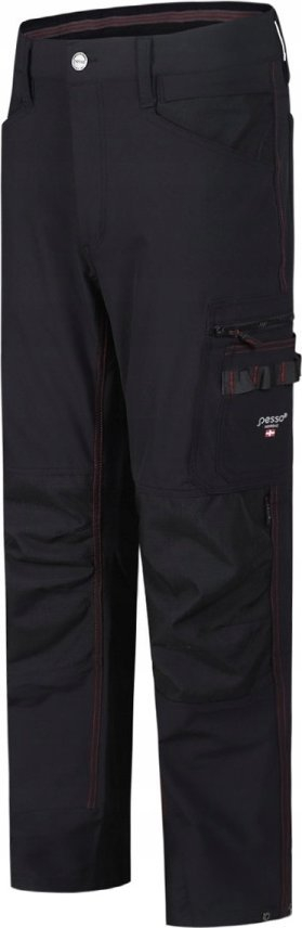 Pantalona pune Pesso Mercury Stretch, me plot xhepa, me përforcime te gjunjët, të zeza