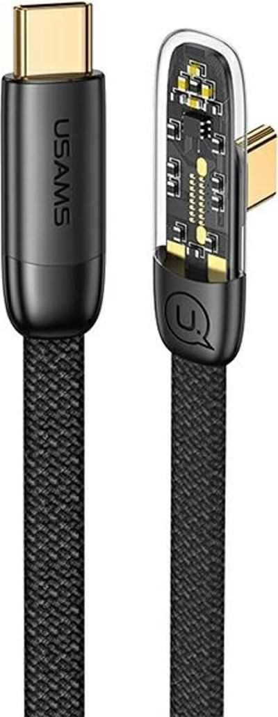 Kabllo kariku USAMS, Type C në Type C, 100W 1.2m, e zezë