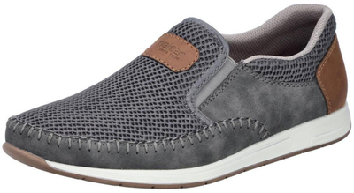 Atlete slip-on mesh për meshkuj Rieker 11954, të rehatshme, gri