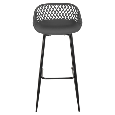 Stol bari Avaya 46x48x99Hcm (HM8686.20), gri/ zezë
