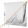 Flamur studio Aurora Wag Flag, 183x183cm, dyanshëm argjend-bardhë