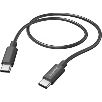 Mini karikues i shpejtë Hama me kabllo USB-C, PD, 25W, 1.5m, i zi