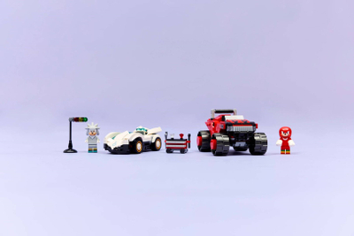 Lodër ndërtimi LEGO Sonic the Hedgehog 77118, Silver's Car vs Knuckles' Monster Truck, shumëngjyrëshe