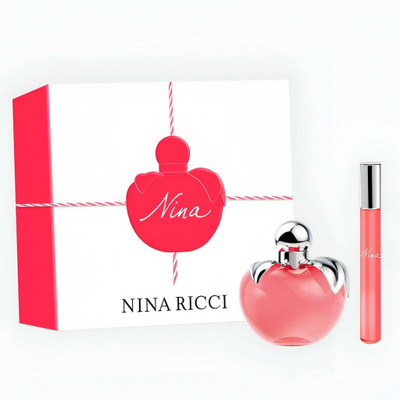 Сет парфеми Нина Ричи Нина Руж, EDT 50ml, рол-он 10ml, црвен
