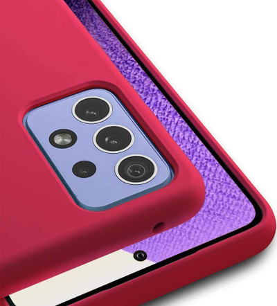 Mbrojtëse telefoni silikoni për Samsung Galaxy A32 4G, e butë, kundër rrëshqitjes, e kuqe