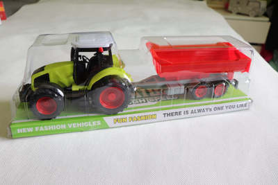Loje traktor me rimorkio Macyszyn Toys, plastikë, për kalamaj, shumëngjyrësh