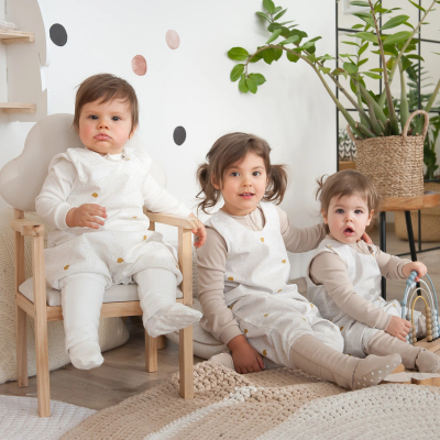 Vreçë gjumi për bebe Kenguru Gold Cloud, TOG 1, 0-4 muaj, e bardhë