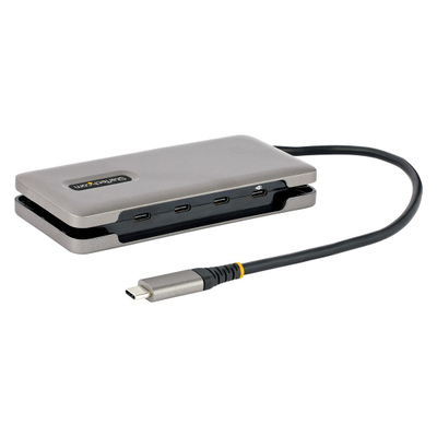 Qendër USB-C Startech 4 porte, 10Gbps, 100W PD, e hirtë