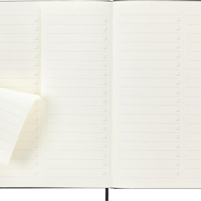 Fletore Moleskine Professional XL, 19x25 cm, 192 faqe, e zezë
