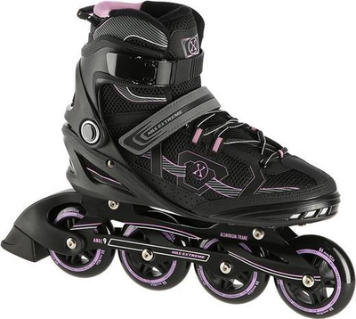 Rolatë inline NILS Extreme NA9157 për goca, rrota 84mm, numri 43, të zeza me vjollcë