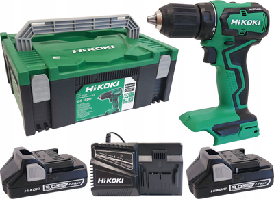 Vegël kaçavidë-spirale Hikoki DS18DD WPZ, 18V, me 2 bateri 5Ah, jeshile