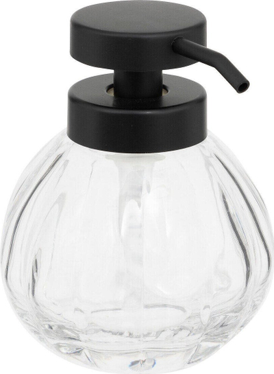 Dozator për sapun të lëngshëm 5five Simply Smart DISP, qelq, 350 ml, i zi