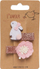 Шноли за коса Coralico Rabbit and Flower Clips, сет, розова
