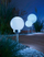 Llambë dielli për kopsht Saska Garden Milky Globe, 20cm, 4 LED, e bardhë
