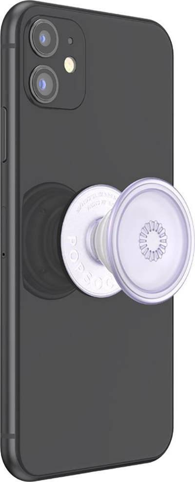 Mbajtëse telefoni PopSockets PopGrip me ngjitës Plant Based, me kickstand, majë e këmbyeshme, dusty lavender