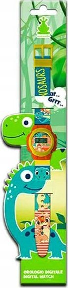 Orë dixhitale për kalamaj Dinosaurs, ekran dixhital, rrip plastik, shumëngjyrëshe