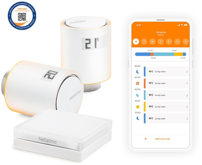 Kokë termostatike dhe stafetë, Netatmo Valves - 2x NVP-EN