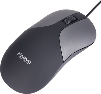 Mouse Marvo DMS002GY, 1200 DPI, me kabllo, gri