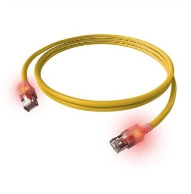 Kabllo rrjeti ZVK EasyLan Cat6A, 7.5m, LED, e verdhë