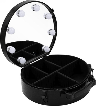Kuti grimi OSOM Professional Lighted MakeUp Case, me drita LED, me pasqyrë, e zezë