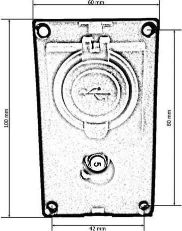 Panel karikimi TurboWorks, 2 dalje USB 1A edhe 2.1A, siguresë 5A, i zi