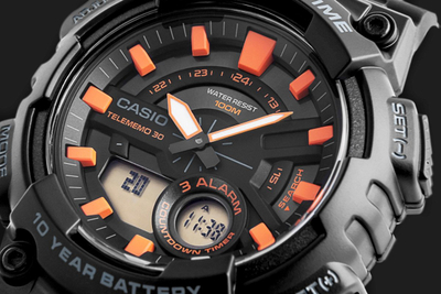 Ora digjitale Casio AEQ-110W-1A2VDF, quartz, 47mm, e zezë