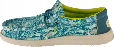 Këpucë burrash HeyDude Wally H2O Tropical, me tekstil, me taban të lehtë, blu tropikale