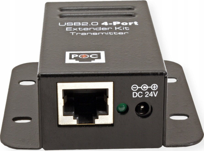 Ekstender USB 2.0 Roline, PoC RJ-45 deri 50m, hub me 4 porta, i zi
