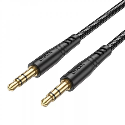 Kabllo audio Hoco UPA24, AUX 3.5mm në 3.5mm, 1m, e zezë