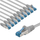 Kabllo interneti Goobay CAT 6A S/FTP, set me 10 copë, 3 m, gri