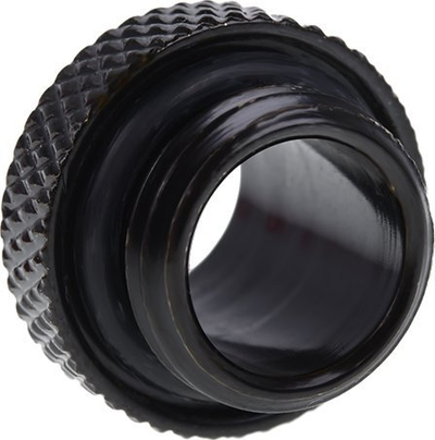 Përshtatës uji për PC Alphacool Eiszapfen Double Nipple, filetë G1/4 në G1/4, i zi
