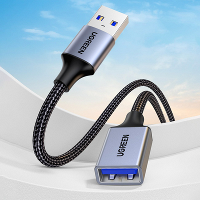 Adapter zgjatues USB Ugreen US103, USB 3.0, mashkull me femër, 0.5m, i zi