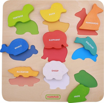 Tabelë loje Masterkidz Wooden Shape Sorter, shumëngjyrëshe
