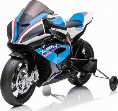 Motocikletë elektrike për kalamaj BMW HP4, 12V, rrota EVA, blu
