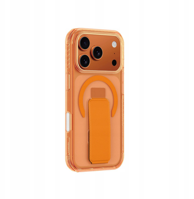Футрола за телефон AmazingThing Titan Pro Holder за iPhone 17 Pro, со MagSafe, со држач за стоење, портокалова