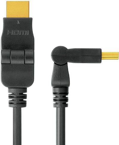Kabllo HDMI PremiumCord, 15m, konektorë rrotullues, i zi