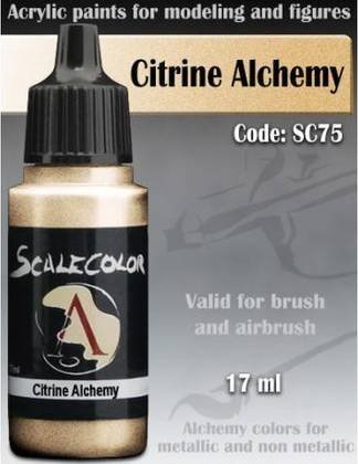 Bojë akrilike Scalecolor Metal N' Alchemy Citrine Alchemy, 17 mL, ari metalik