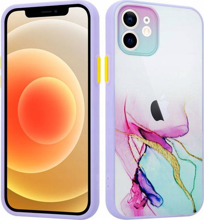 Mbulesë telefoni Maxximus MX Aquarelle për iPhone 12 Pro, plastike, mint pink