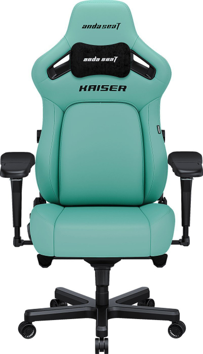 Karrige gaming AndaSeat Kaiser 4 Series, madhësia L, lëkurë PVC premium, blu Robin Egg