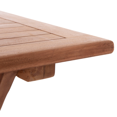 Tavolinë drejtkëndore palosëse ERIS HM18117, dru teak, 120x70x76 cm, ngjyrë natyrale