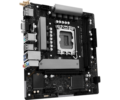 Pllakë amë Asrock H810M-X WiFi, DDR5, Micro-ATX, e zezë