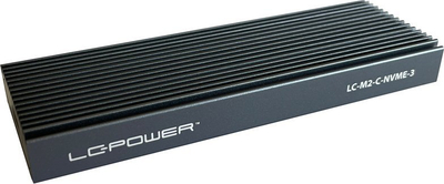 Kuti e jashtme SSD LC-Power LC-M2-C-NVME-3, NVMe M.2, USB 3.2 Gen 2, e zezë