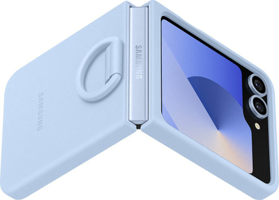 Mbulesë silikoni Samsung Silicone Case with Ring Galaxy Z Flip6, me unazë, blu