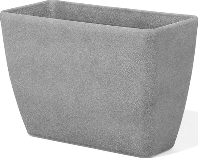 Vazo dekorative Beliani Plant Pot Baris, 60 cm, katrore e zgjatur, gri e çelët